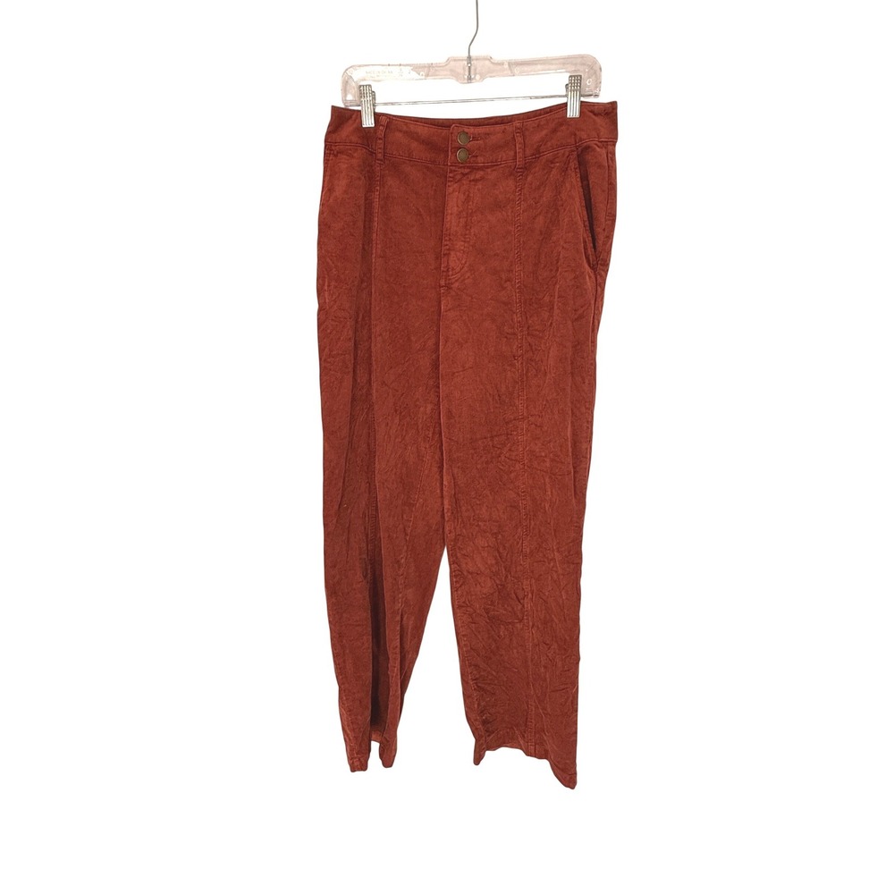 Knox Rose Corduroy Wide Leg Pants Women's Rust Casual Basic Rustic Size 10